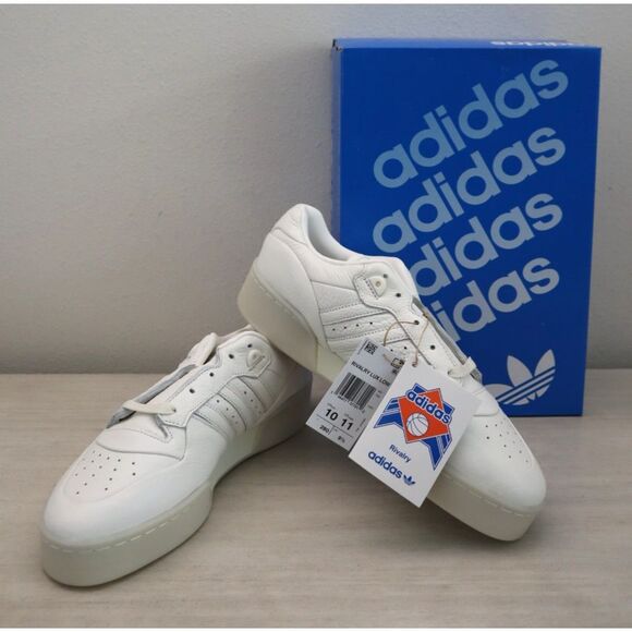 Adidas IF7184 Men's Sz 10 Women's Sz 11 White Leather Rivalry Lux Low Shoes - Picture 1 of 13